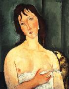 Amedeo Modigliani Portrait of a yound woman (Ragazza) France oil painting reproduction